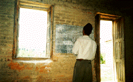 teacher in a classroom in Nepal