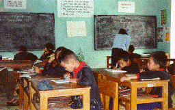 Pupils in a classroom in Vietnam